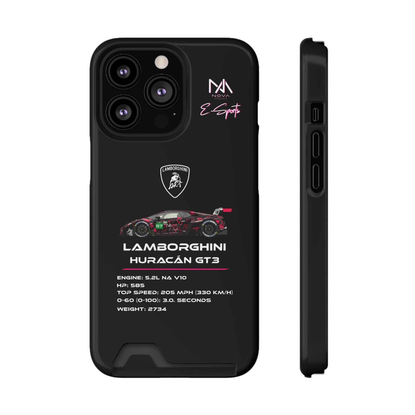 NOVA E-Sports Huracán GT3 Phone Case With Card Holder